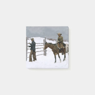 ”Der Niedergang des Cowboys” von Frederic Remingto Post-it Klebezettel