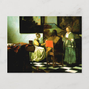 Der niederländische Künstler Vermeer Painting The  Postkarte
