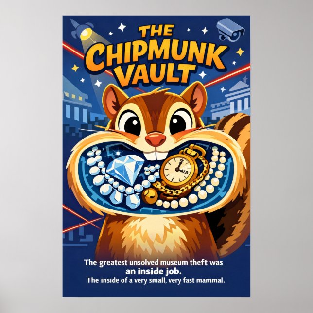 Der niedliche Chipmunk Vault-Coup Poster (Vorne)