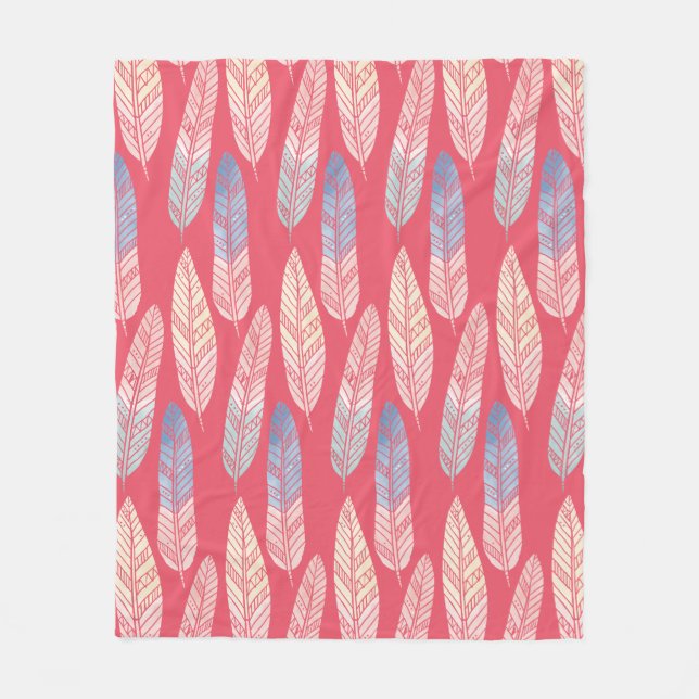 Der niedliche gefärbte boho Musterpastell versieht Fleecedecke (Vorderseite)