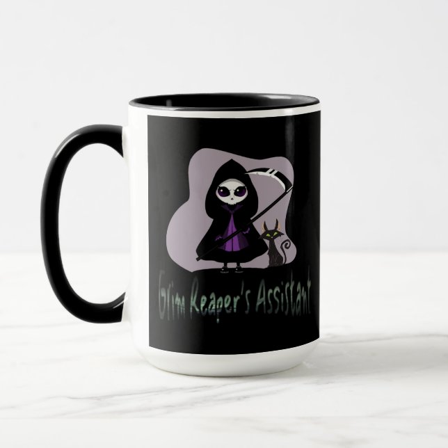 Der niedliche grimmige Sensenmann des Grim Sensenm Tasse (Links)