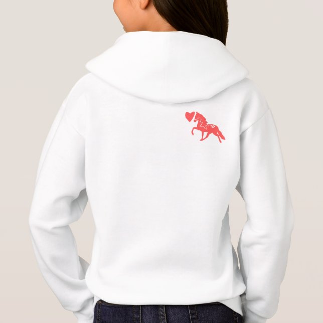Der niedliche Hoodie der Pony-Liebe-Kinder (Rückseite)