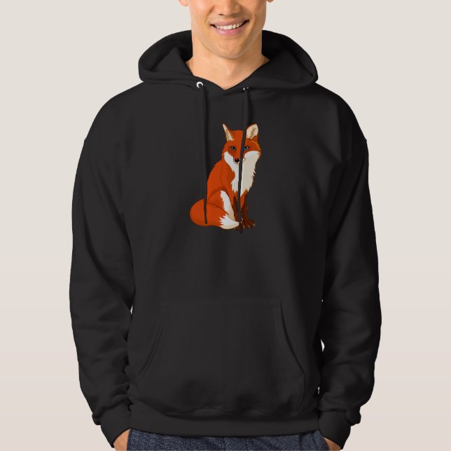 Der niedliche Hoodie sitzender Männer Fox (Vorderseite)