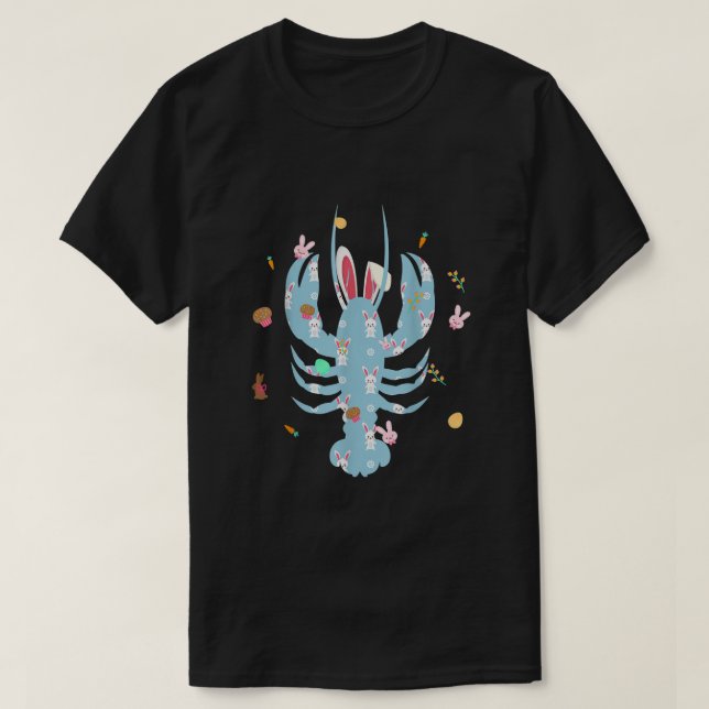 Der Niedliche Hummer Lover Oaster Bunny Costume Ei T-Shirt (Design vorne)