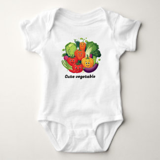 Der niedliche pflanzliche T - Shirt-Design farbenf Baby Strampler