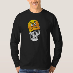Der Niedliche, sonnige Schädel trägt graue gelbe S T-Shirt