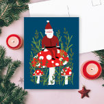Der niedliche Weihnachtsmann auf den Mushroom-Weih Postkarte<br><div class="desc">Anpassbare Karte,  Fügen Sie Ihren eigenen Text auf der Rückseite oder vor der Karte hinzu. Karo meinen Shop für mehr Designs oder lass mir wissen,  ob Sie etwas Angewohntes wollen.</div>