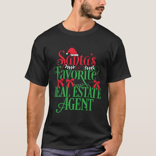 Der niedliche Weihnachtsmann liebt echtes Anwesen  T-Shirt (Vorderseite)