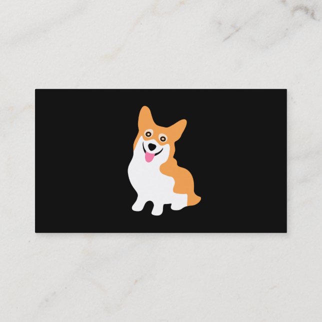 Der niedliche zeichnende Corgi - addieren Sie Visitenkarte (Rückseite)