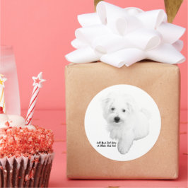 Der Niedlichste Malteser je Runder Aufkleber