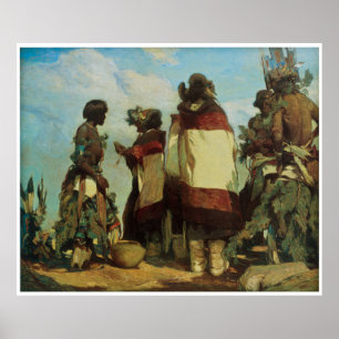 Der Niman Kachinas Carl Oscar Borg 1926 Poster