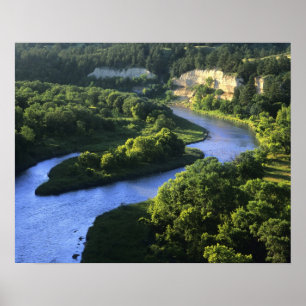 Der Niobrara-Fluss nahe Valentine Nebraska Poster