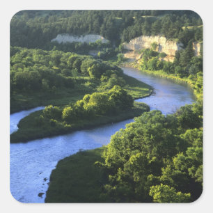 Der Niobrara-Fluss nahe Valentine Nebraska Quadratischer Aufkleber