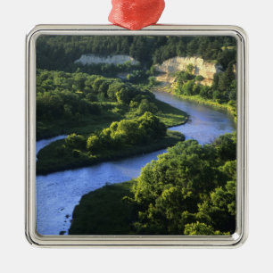 Der Niobrara-Fluss nahe Valentine Nebraska Silbernes Ornament