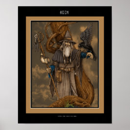 Der nordische Gott Odin Poster