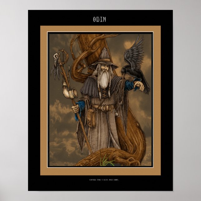 Der nordische Gott Odin Poster (Vorne)