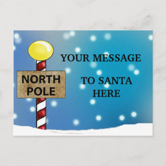 Der Nordpol der Santa Postkarte
