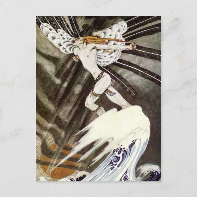 Der Nordwind überwindet das Meer Postkarte (Vorderseite)