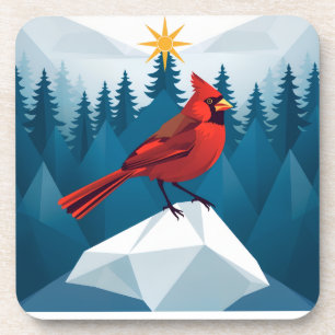 Der Northern Cardinal Weihnachtsspecial Getränkeuntersetzer