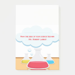 Der Notizblock des Flaschen-Lehrers für