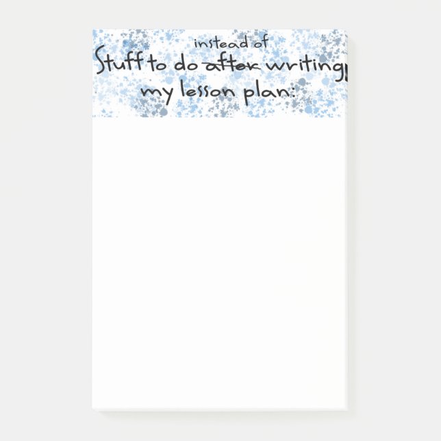 Der Notizblock des zögernden Lehrers (Vorderseite)