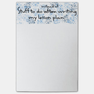 Der Notizblock des zögernden Lehrers