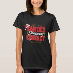 Der Notkontakt des Weihnachtsmanns. Krankenschwest T-Shirt