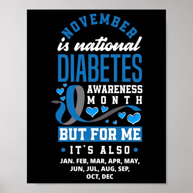 Der November ist der Monat T1d, in dem das nationa Poster (Vorne)