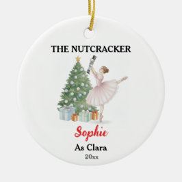 Der Nussknacker Ballerina Benutzerdefinierter Name Keramik Ornament