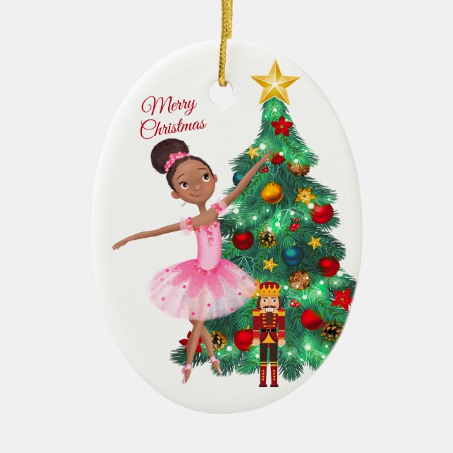 Der Nussknacker Clara und das Nussknacker-Weihnach Keramik Ornament (Vorne)