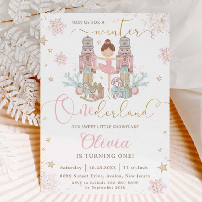 Der Nussknacker Winter Onederland 1. Geburtstag Einladung (Von Creator hochgeladen)