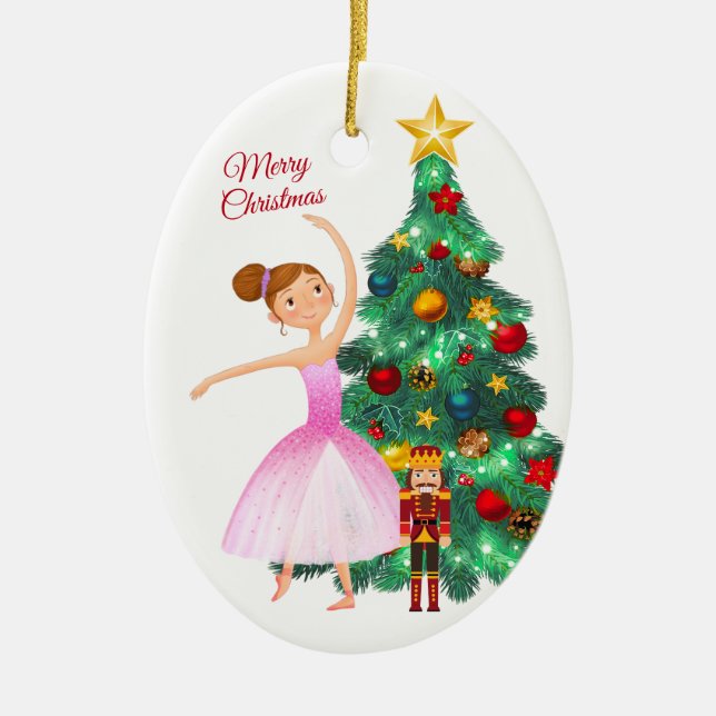 Der Nutcracker Clara und die Nutcracker Weihnachte Keramik Ornament (Vorne)