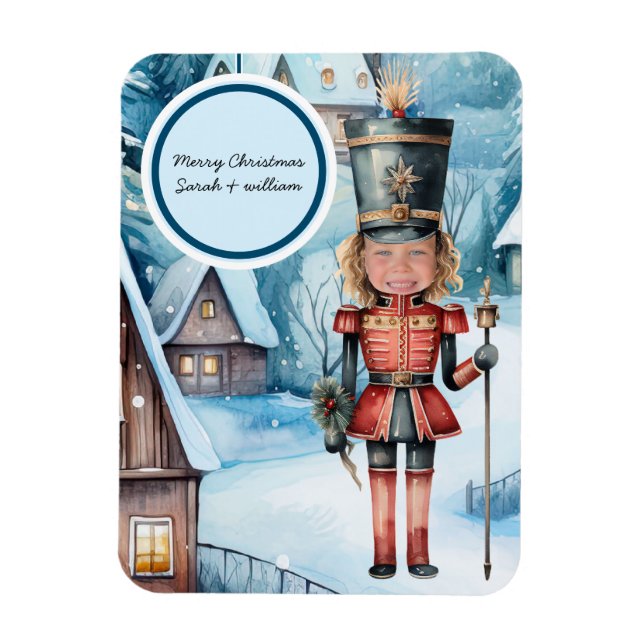 Der Nutcracker "ersetzen Sie das Gesicht" Weihnach Magnet (Vertikal)
