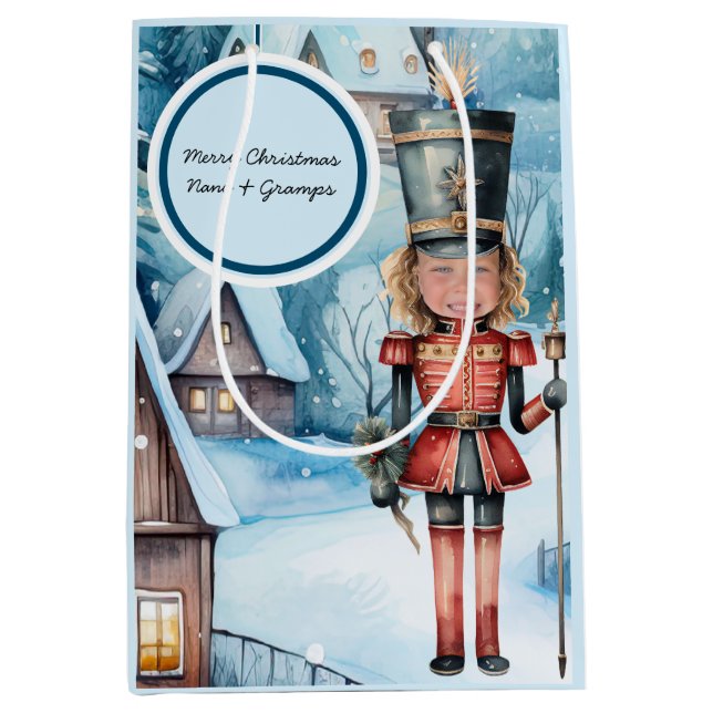 Der Nutcracker "ersetzen Sie das Gesicht" Weihnach Mittlere Geschenktüte (Vorderseite)