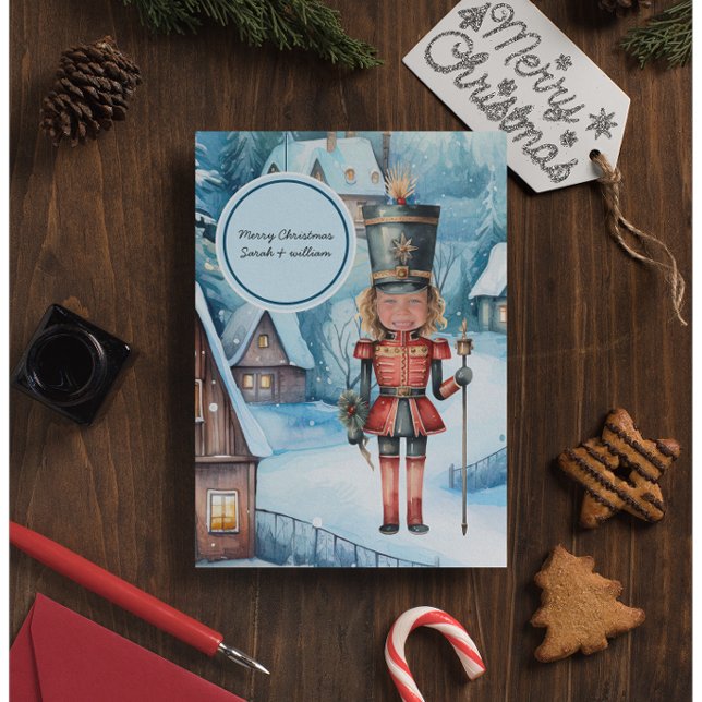 Der Nutcracker "ersetzen Sie das Gesicht" Weihnach Postkarte (Von Creator hochgeladen)
