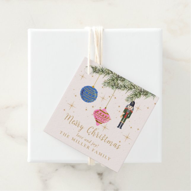 Der Nutcracker, rosa Geschenkanhänger (Beispiel)