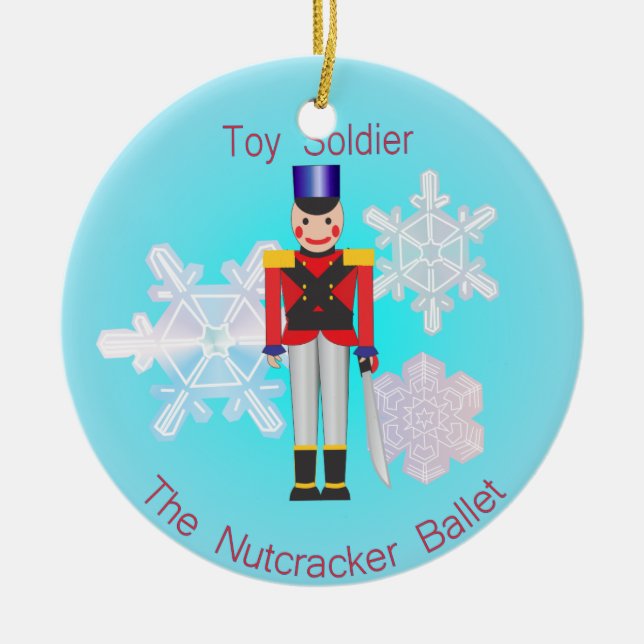 Der Nutcracker - Spielzeugsoldat Keramik Ornament (Vorne)