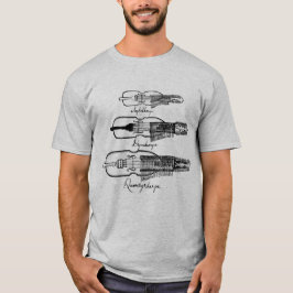 Der Nyckelharpa der Männer heller T - Shirt