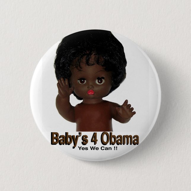Der Obama des Button-Babys 4 ja können wir!! Button (Vorderseite)