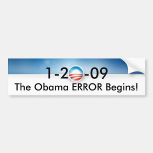 Der obama-FEHLER fängt an Autoaufkleber