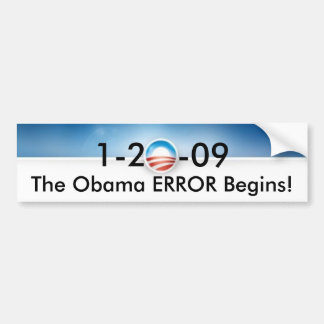 Der obama-FEHLER fängt an Autoaufkleber