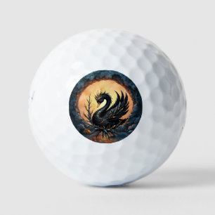 Der Obsidian-Schwan der mondbeschienenen Anmut. In Golfball