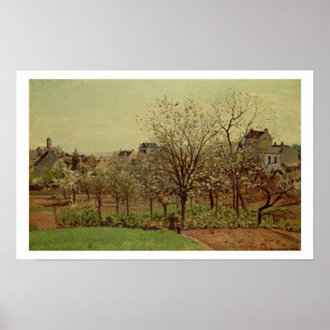 Der Obstgarten, 1870 (Öl auf Leinwand) Poster (Vorne)