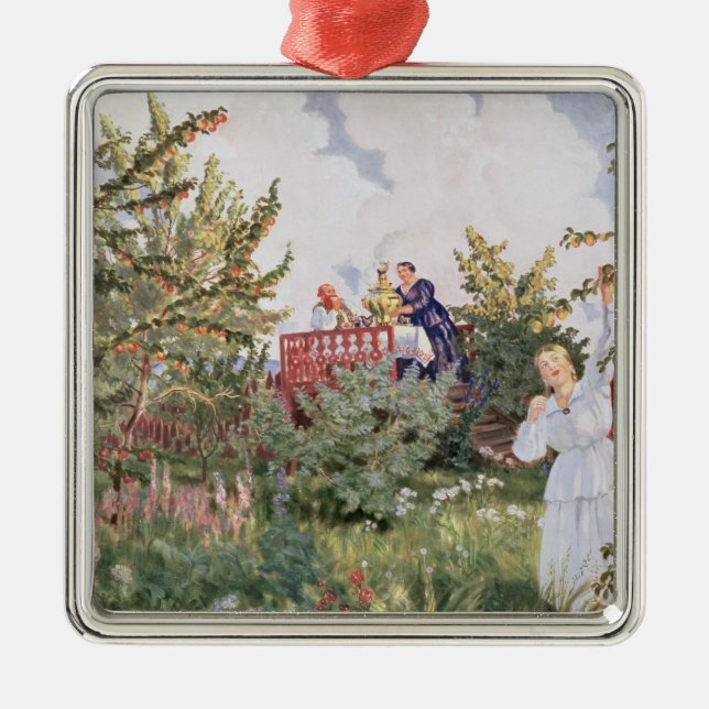 Der Obstgarten, 1918 Silbernes Ornament (Vorne)