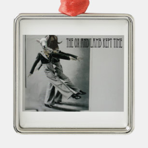 Der Ochse und das Lamm behielten Zeit Silbernes Ornament