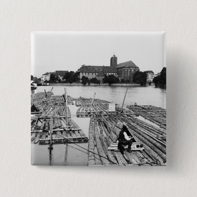 Der Oder bei Breslau Polen, c.1910 Button (Vorderseite)