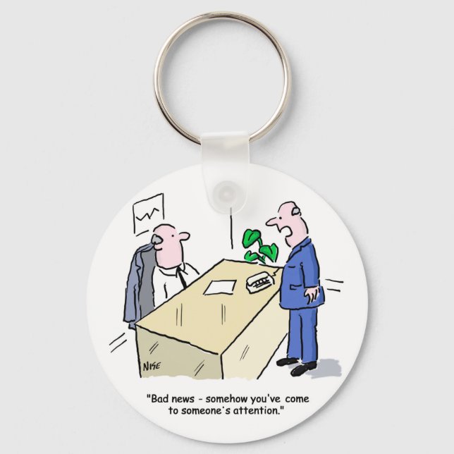 Der Office-Mitarbeiter wird von jemandem bemerkt Schlüsselanhänger (Vorderseite)