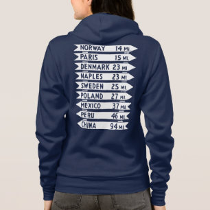 Der Ol Maine Wegweiser-dunkle ZipHoodie Hoodie