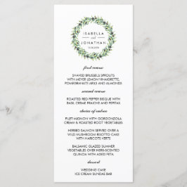 Der Olivenhain | Rustikales Hochzeitsmenü Menükarte