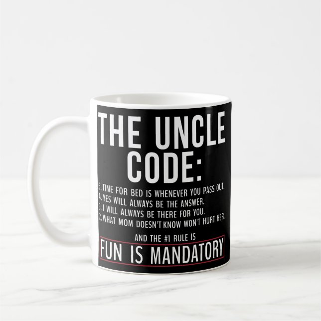 Der Onkel Code Spaß ist ein obligatorischer Famili Kaffeetasse (Links)